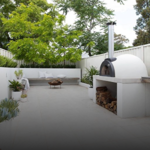 traditional courtyard-pizza ovens